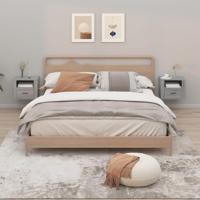 Nachtkastjes 2 st wandgemonteerd 50x36x40 cm grijs sonoma eiken - thumbnail