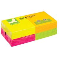 Q-CONNECT Quick Notes, ft 76 x 76 mm, 80 vel, pak van 12 blokken in 4 neonkleuren - thumbnail