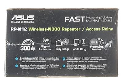 Access point Repeater Asus 90IG01X0-BO2100 N300 10 / 100 Mbps 2 x 2 dBi Wit Zwart - thumbnail
