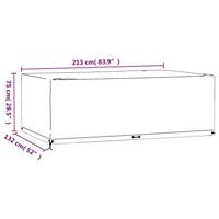 Tuinmeubelhoes met 12 oogjes rechthoekig 213x132x75 cm - thumbnail