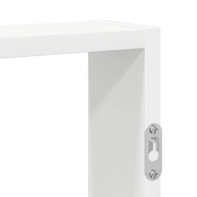 Wandschap 43x9x60 cm bewerkt hout wit - thumbnail