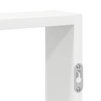 Wandschap 43x9x60 cm bewerkt hout wit - thumbnail