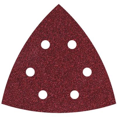 Wolfcraft 1787000 Deltaschuurpapierset Met klittenband, Geperforeerd Korrelgrootte (num) 60, 120, 240 Hoekmaat 105 mm 20 stuk(s)