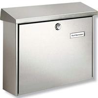 Burg Wächter 8140 AMRUM 3867 NI Brievenbus RVS Zilver Sleutelslot - thumbnail