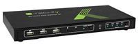 Techly 4x1 USB HDMI KVM Switch 4Kx2K IDATA KVM-HDMI4U Zwart KVM-switch - thumbnail