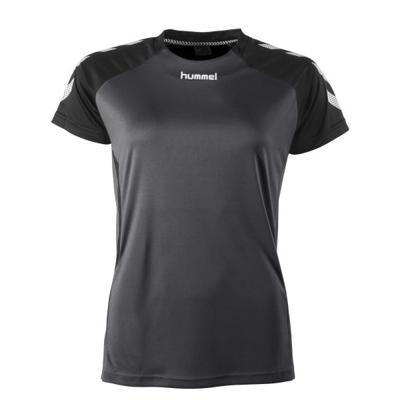 hummel sport T-shirt Aarhus antraciet/zwart hummel sport T-shirt Aarhus antraciet/zwart