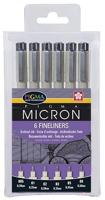 Sakura Fineliner Pigma, zwart, 6 stuks - thumbnail