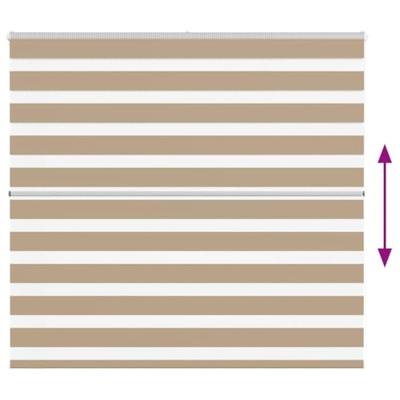 VidaXL Zebra blind 160x100 cm stofbreedte 155,9 cm polyester zandbruin VidaXL Zebra blind 160x100 cm stofbreedte 155,9 cm polyester zandbruin