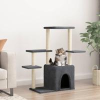 VidaXL Kattenmeubel met sisal krabpalen 97,5 cm donkergrijs - thumbnail