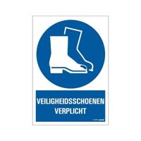 Bord Veiligheidsschoenen verplicht - 230x330 mm. - thumbnail