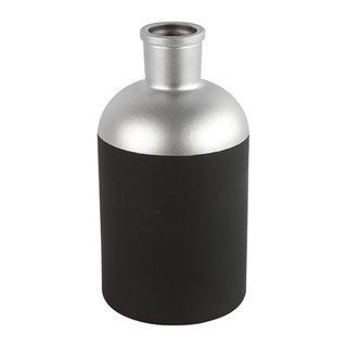 Countryfield fles vaas madelon s zwart/zilverkleurig 26 cm | 6 stuks