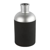 Countryfield fles vaas madelon s zwart/zilverkleurig 26 cm | 6 stuks - thumbnail