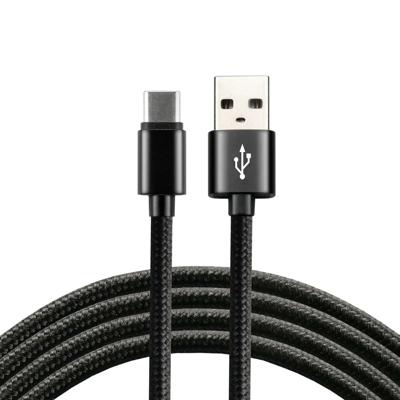 everActive USB-C kabel 1m - Zwart, gevlochten, ondersteuning voor snelladen, 3A - CBB-1CB