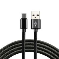 everActive USB-C kabel 1m - Zwart, gevlochten, ondersteuning voor snelladen, 3A - CBB-1CB - thumbnail