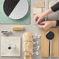 Ben Engraved hoofddouche met douche-arm Ø25cm chroom - thumbnail