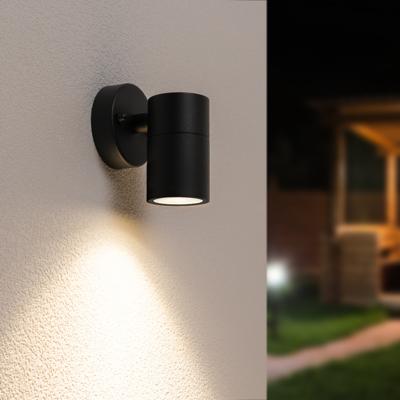 Mason - LED Wandlamp - IP44 Waterdicht - 4 Watt 345 Lumen - GU10 - 4000K Neutraal wit - Dimbaar - Voor binnen en buiten - Downlight - Zwart