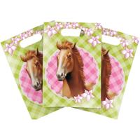Haza Witbaard Uitdeelzakjes paarden, 6st. - thumbnail