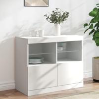 Dressoir met LED-verlichting 81x37x67 cm wit - thumbnail