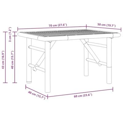 Salontafel Bruin 70 x 40 x 36 cm Bamboe Salontafel Bruin 70 x 40 x 36 cm Bamboe