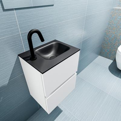 MONDIAZ ADA 40cm toiletmeubel talc. LEX wastafel urban rechts 1 kraangat