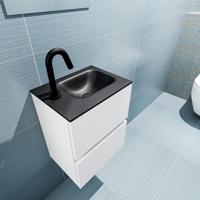 MONDIAZ ADA 40cm toiletmeubel talc. LEX wastafel urban rechts 1 kraangat - thumbnail