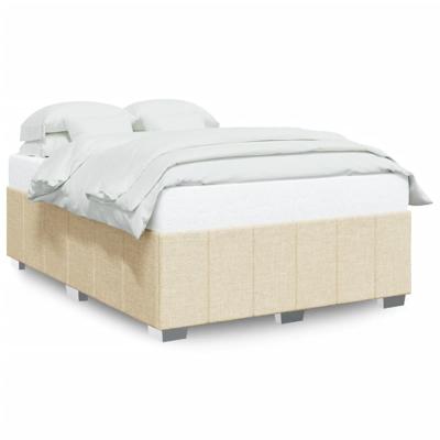 Bedframe zonder matras stof crèmekleurig 160x200 cm