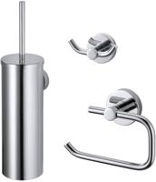 Haceka Kosmos 3-delige toilet accessoireset cm chroom - thumbnail
