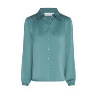 Fabienne Chapot blouse Mira met plooien grijsblauw - thumbnail