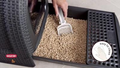 Kattenbak Curver Antraciet 51 x 38,5 x 39,5 cm Plastic (Plastic) - thumbnail