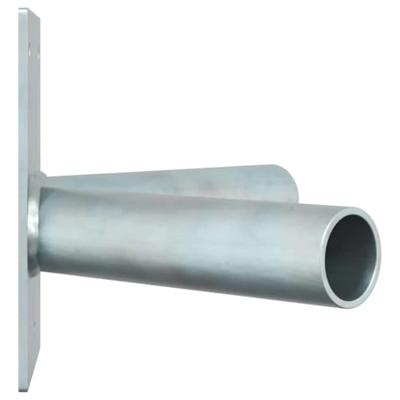 VidaXL Vlaggen mast houder zilver 11,5 x 7,5 x 0,2 cm staal
