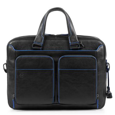 Piquadro Blue Square Portfolio Computer Briefcase with iPad 10.5 black Piquadro Blue Square Portfolio Computer Briefcase with iPad 10.5 black