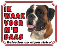 Boxer Waakbord - Ik waak voor mijn baas - thumbnail