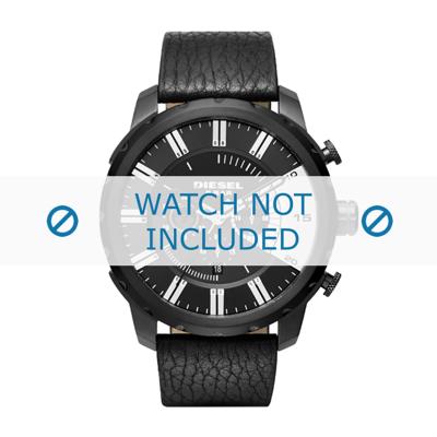 Diesel horlogeband DZ4382 Leder Zwart 26mm