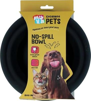 Excellent Pets No-Spill Bowl 800ml Antraciet M Excellent Pets No-Spill Bowl 800ml Antraciet M