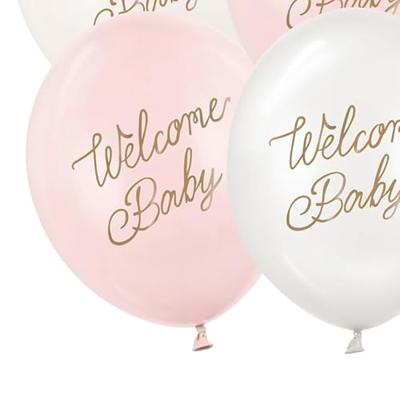 Ballonnen Welcome Baby Roze Mix Professional (6st)