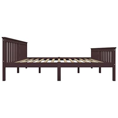 Bedframe massief grenenhout donkerbruin 180x200 cm Bedframe massief grenenhout donkerbruin 180x200 cm