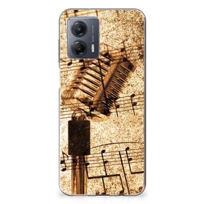 Motorola Moto G53 | Siliconen hoesje | met foto Bladmuziek