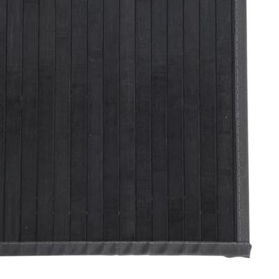 Vloerkleed rechthoekig 100x400 cm bamboe grijs - thumbnail
