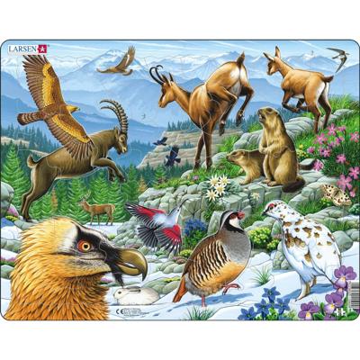 Selecta Larsen legpuzzel dieren - alpen, 55st. Selecta Larsen legpuzzel dieren - alpen, 55st.
