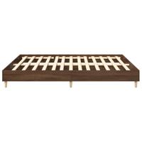 Bedframe zonder matras bewerkt hout bruin eikenkleur 160x200 cm - thumbnail