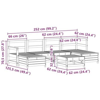 7-delige Loungeset geïmpregneerd grenenhout