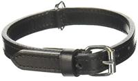 Trixie halsband hond active leer zwart - thumbnail