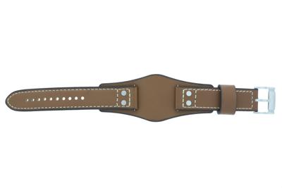 Horlogeband Fossil CH2986 / Coachman Onderliggend Leder Cognac 22mm