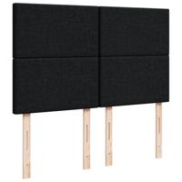 Boxspring met matras stof zwart 140x200 cm - thumbnail