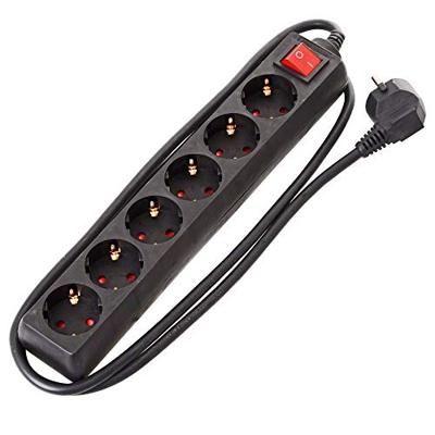 Brennenstuhl 6-Voudige Stopcontacten Zwart Met Schakelaar 1,4 M H05Vv-F 3G1,5 - 1550600416