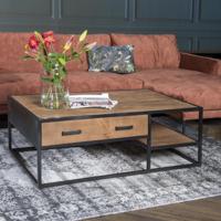 Livingfurn Salontafel 'Sturdy' kleur Naturel, 120 x 70cm - thumbnail