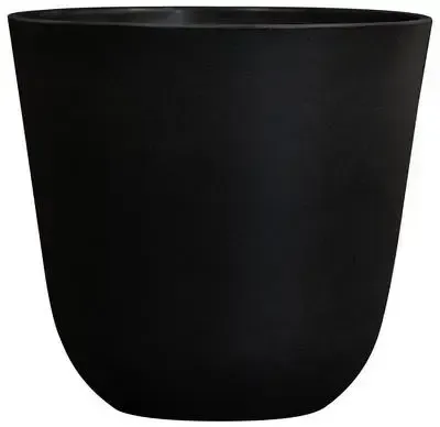 TS Collection bloempot palermo kunststof 23x22cm zwart