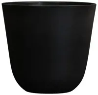 TS Collection bloempot palermo kunststof 23x22cm zwart - thumbnail