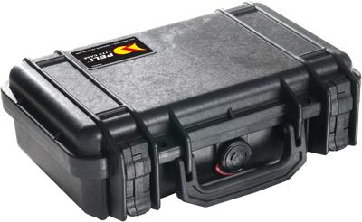 PELI 1170-001-110 Waterdicht Koffertje Voor Elektronica, Optisch Apparatuur En Camera'S, Ip67 Water- En Stofdicht, Capaciteit3L, Gemaakt In De Vs, Zonder Schuim,30 cm, Kleur: Zwart