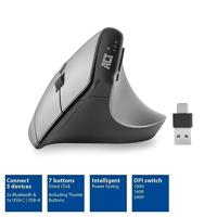 ACT connectivity draadloze ergonomische muis met bluetooth en usb-c - thumbnail